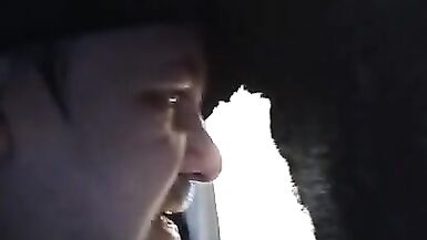 Very loud dominant daddy, returning visitor to my glory hole,, uses my mouth as a cum dump once more - 2 image