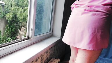 Pink Skirt Crossdresser Kitty Solo Sexy Performance Cute Sissy Big Booty Mini Dress Hot Horny Ladyboy Femboy Gay Boy