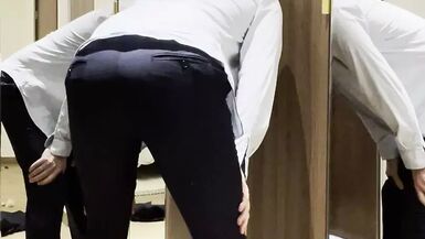 Pete doing as his Master tells him.