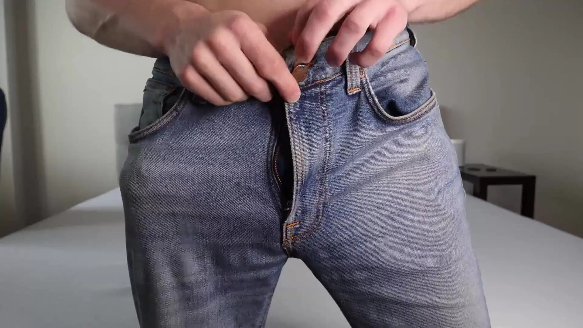 Peter Parker - Blue Jeans Cock Tease Dry Hump Pillow Fuck