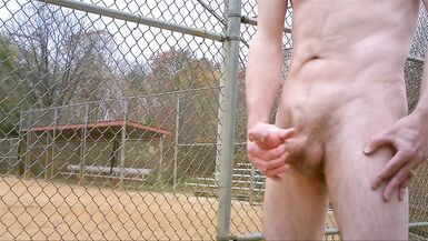 Risky Public Jacking Off In Open Baseball Area October 2011 - 15 image