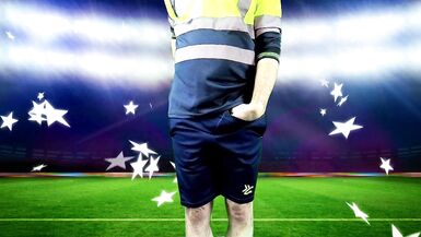 Australian Football Match Public Masturbation Exhibition (Why won t someone stop him!!)