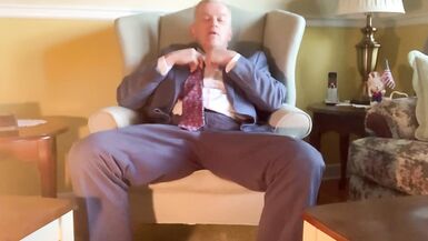 Let me entertain you, daddy stripping naked to masturbate