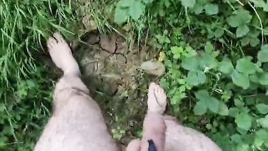 Leaving Clothes Behind To Cum In A Field