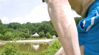 2 of 4 JACKED OFF SITTING BESIDE POPULAR COUNTY PARK LAKE SUMMER 2012