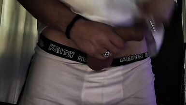 Hung Jock plays with his hard cock and tight ass