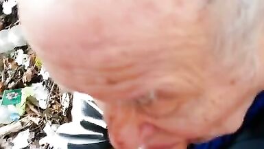 80 years old grandpa suck me