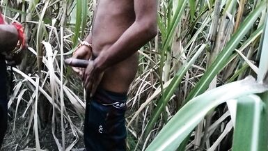 A College boy was returning form school in the evening when his electric Scooter stopped. The mechanic sugarcane field fuck - 14 image