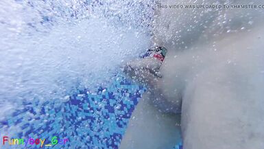 Underwater: I jerk off my hard cock and hike in a nude thermal pool - 9 image