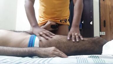 Romantic men massage fuck by friend