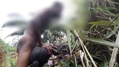 Organise tits pussy make me cumshot when I'm alone in the forest