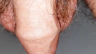 Nice little piss with a little bushy dick