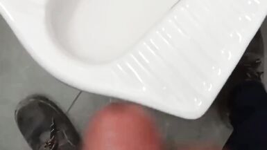 Ein indischer Schwuler entblößt sich auf einer öffentlichen Toilette