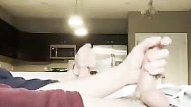 The Step Brothers Jerk off side by side and Cum