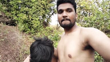 Two Bike Mechanic Stop by on Road and Coming Forest and Fucking Beautiful Inexperienced Boy.