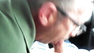 Car head and hand job cum.