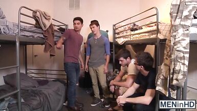 Hot stud fucked hard and gets facialized