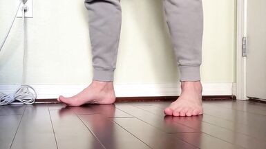 Showing Feet, Dick, Balls and Ass