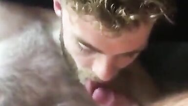 Otter boy sucks daddy