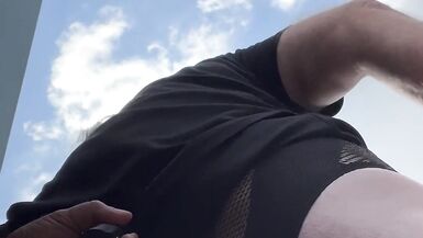 Sunny day fun on balcony