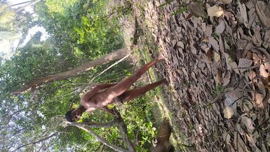 My sex and masturbating on forest outside - 1 image