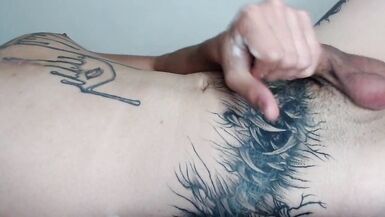 Inexperienced Latino boy masturbates and cums in droves