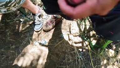 I went up the trail and along the way I found a guy jerking off and on the side several males making out, I soon joined the orgy. - 4 image