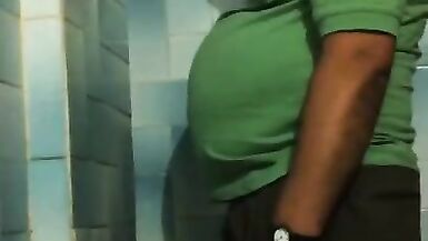 Older Guys Cruising Toilet Showing Gorging Cocks