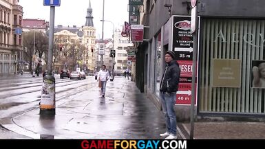 He calls him for gay blowjob and sex