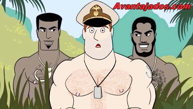 There's gay sex in the jungle in the army.