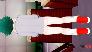 Boku No Hero Yaoi - Deku Fucks Bakugou in Gym Warehouse - Japanese Manga Anime gay porn