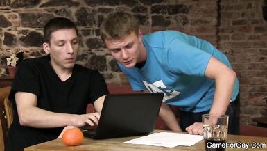 Smart lad involves him into gay game