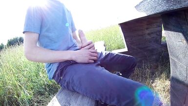 Caught by a Jogger just when I Cuming...risky Public/outdoors