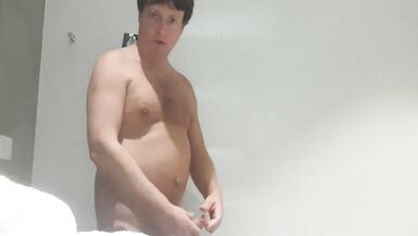 Fat Bastard Boy Cums what a FUCKING PIG