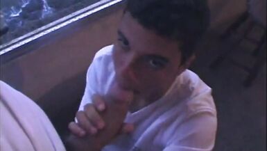 A Young bartender takes a big cock from handsome taylor