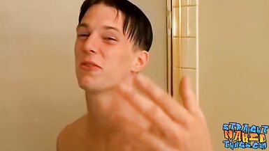 Young Guy Strokes his Fat Dick until he Cums Loads