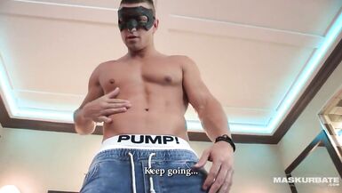 Masked Jock Shows Off His Perfect Body - Maskurbate