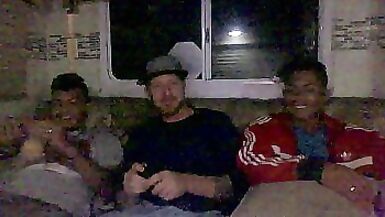 Straight guys first time jerking together (Allan & Joey)