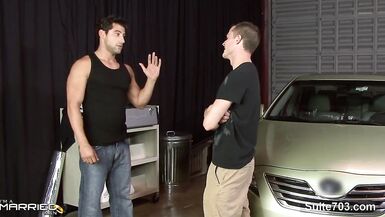 Married male gets banged in garage