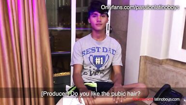 SEBAS- Young Athletic Latino Straight School Boy is Paid to Shoot his CUM