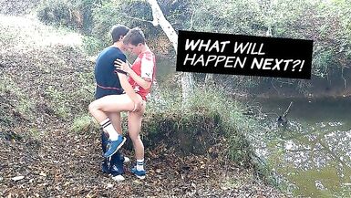 Amateur Players in Public after Match almost Caught: Bred & Filled Bareback